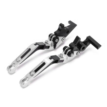 Motorrad Brems- und Kupplungshebel CNC Aluminiumlegierung 20,5 cm Silber