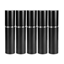 (Black) 5pcs 10ml Refillable Mini Perfume Bottle Portable Aluminum Atomizer Perfume Spray Bottle Cosmetic Container For Travel