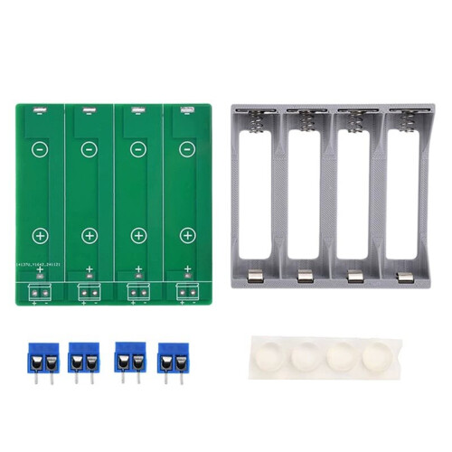 DIY 21700 Battery Base Kit 4-Way Battery Test Socket for 4-Way 21700 Battery Capacity Internal Resistance Tester Module