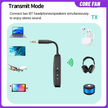 BT6.0 Auto-Audio-Konverter Multifunktionaler 3,5-mm-AUX-Audioadapter Tragbarer Drahtloser Sender für Flugzeug, TV und Auto