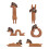 Hundefigur, Computermonitor, Dekoration,-6-teiliges Set 2