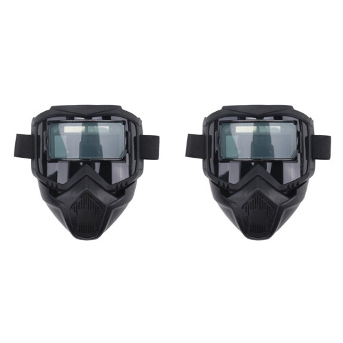 2X Auto Darkening Welding Glasses Adjustable Band Detachable  Mask Impact Split Type Face Protector