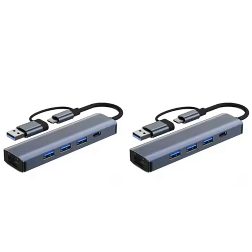 2X Usb C Hub Usb-A Multiport Adapter Type C Usb 3.0 Data Transfer Gigabit Ethernet Rj45 Docking Station For Pro 6032083546926