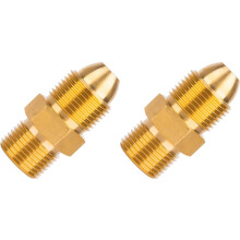 2X G5/8 Male to CGA580 Male Argon Adapters & Nitrogen Adapters, Compatible with CO₂, Helium and Neon Gas Cylinder