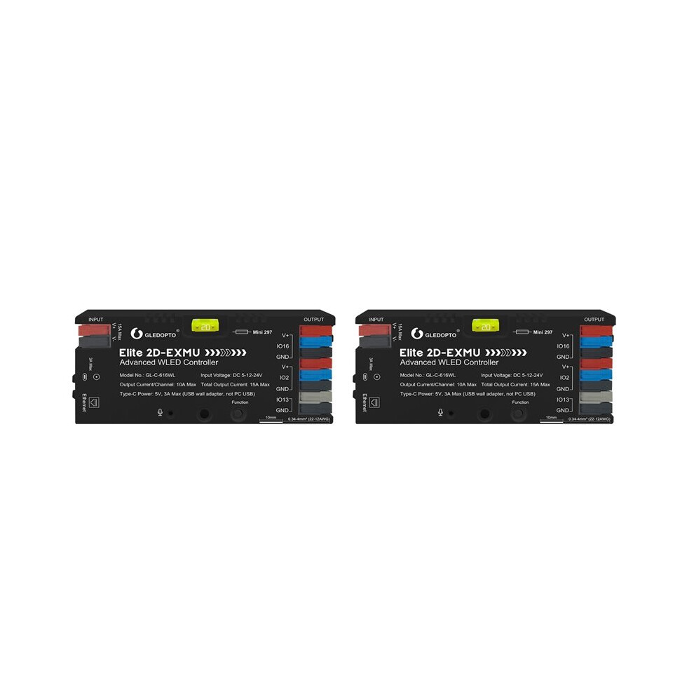 2X Gledopto Addressable Digital Strip Controller With Ethernet Interface Esp32 Wled Controller For Ws2811/Sk6812 Light 4713147249138