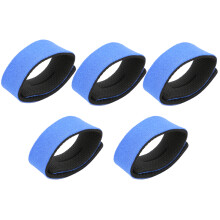 5 Stück Blaue Angelrutenriemen, 25x3cm Tragbar und Elastisch