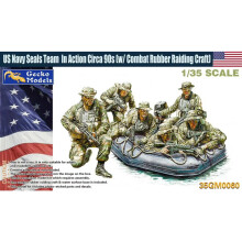 Gecko Models 0060 US Navy Seals Team with Raiding Craft 1:35 Model Kit