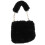 Plüsch Schultertasche Henkeltasche Handtasche Schwarz 9