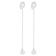 2Pcs Stainless Steel Coffee Stir Sticks Durable Spiral Swizzle Sticks, 15cm