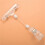 5 Pcs 6.5 inch Height Transparent Plastic Double Clips Adjustable  Sign Card Display Holder 6
