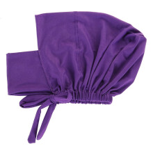 Damehatt med stretch i polyester og hals