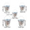 5 decoratieve bloempotten, multifunctionele gegalvaniseerde mini 2