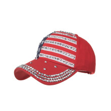 Amerikansk flagg-baseballcaps – bomull, justerbar, unisex