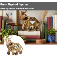 Statue d'éléphant en résine, sculpture thaïlandaise, décoration de bureau pour la maison
