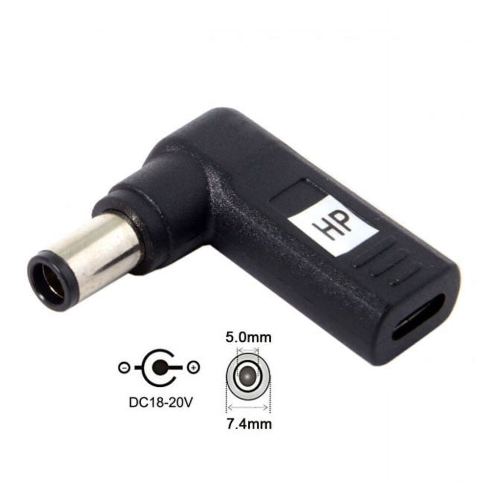Cy Usb 3.1 Type C Usb-C To Dc 7.4*5.0Mm Hp Adapter Pd Emulator Trigger 90 Degree Angled 9028731126678