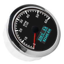 3-in-1 6000RPM Wasser Temperatur Öldruck Stundenanzeige IP67 wasserdicht für Auto, Boot, LKW