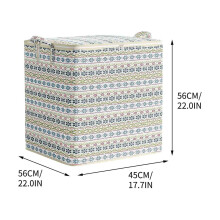Opbergbakken van 150 liter met deksels, stapelbaar en van stof, organizer voor kleding, dekens, dekbedden, kussens, 43 x 56 x 56 cm