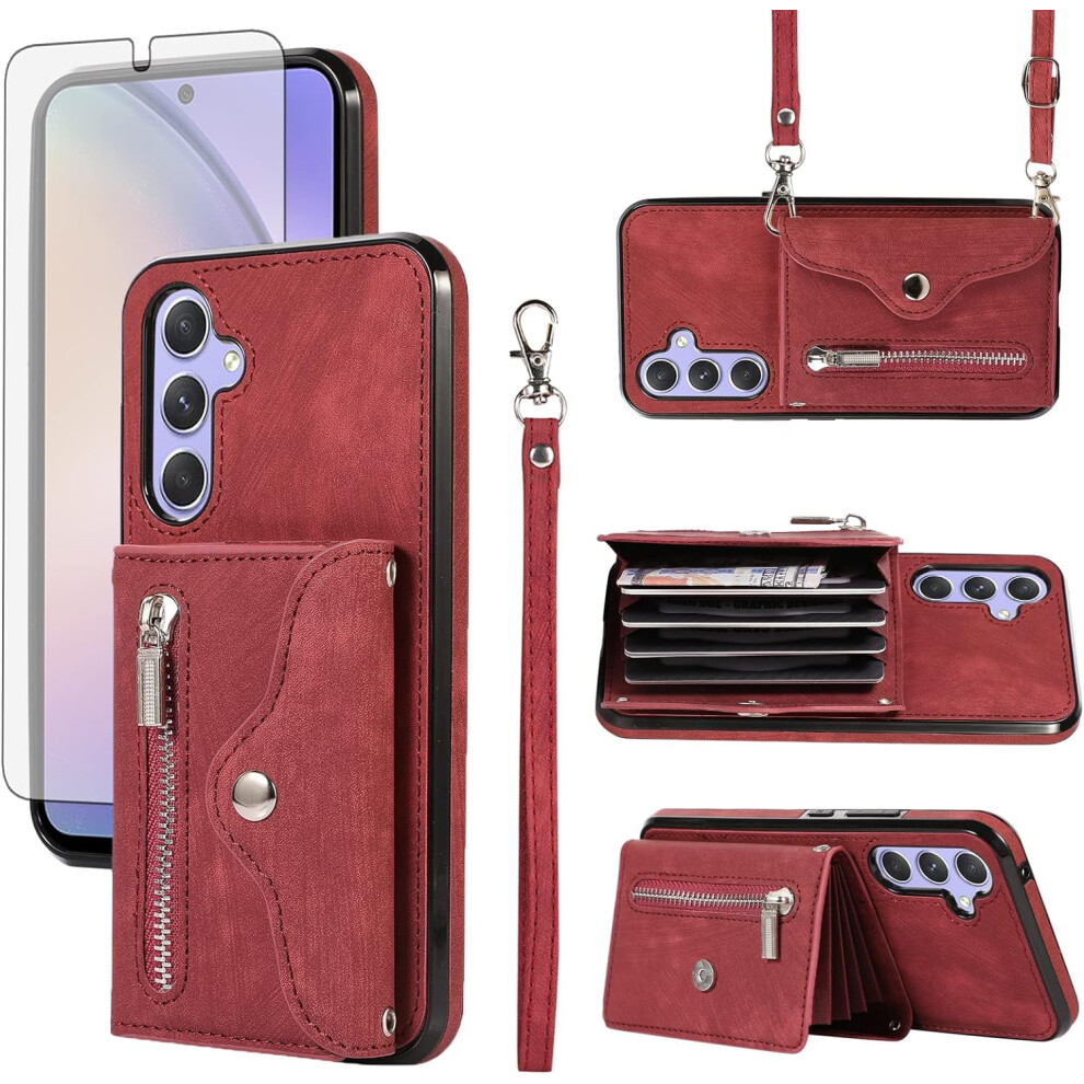 Phone Case For Samsung Galaxy A15 5G: Wallet Cover, Hd Screen Protector, Wrist Strap, Card Holder, Stand Â Compatible With A15 4G & 15A 9028731128184