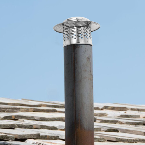 Silber Kaminhaube Edelstahl Außen Kaminabdeckung Vogelabwehr 2