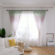 Purple Polyester Window Curtain Valance 1*2.7m Bedroom Living Room Decor