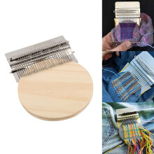 Mini DIY Hand Weave Tool Set with Needles, Metal & Wood, 10-42 Hooks