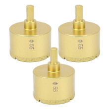 3Pcs Diamond Brazing Drill Bit Hole Saw Drilling Opener for Marble Concrete Glass Ceramic 55mm