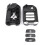 Black Remote Key Shell Case for Honda 2-Button Universal 5