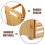 3Pièces Organisateurs De Bureau Rigides En Bambou Khaki Multifonctions 8
