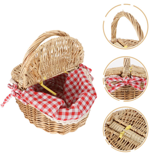 1 stück geflochtener weidenkorb, obst- gemüse- oder picknickkorb 1