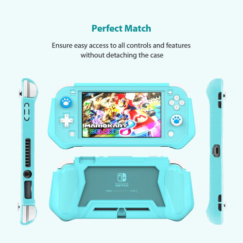 Switch Lite Case with Detachable Screen Protector & Hand Grip – Compatible with Nintendo Switch Lite 1