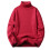 Men's Knit Turtleneck Sweater Ribbed Long Sleeve Basic Solid Pullover Sweater Casual Winter Thermal Sweater Tops 2