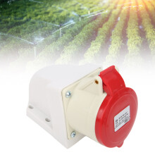 32A 5-poliger Industrie-Wasserdichter Stecker 380-415V IP44 Wandmontage
