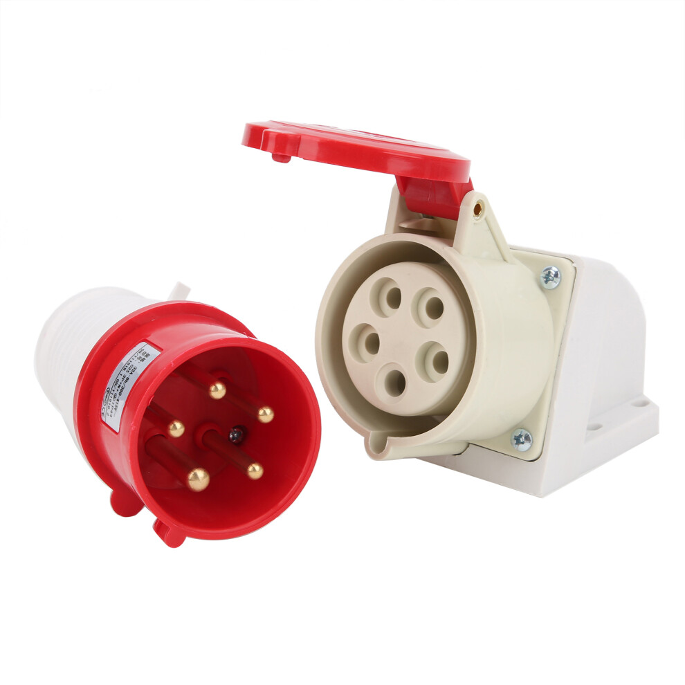Industrial Plug Socket 380-415V 32A 5Pin Waterproof Ip44 8461390736085