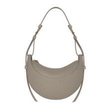 Damentaschen Leder-Umhängetasche mit Retro-Halbmonats-Modedesign Umhängetasche Kleine Tasche Damenaccessoires,Grau