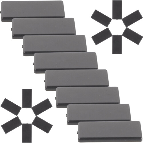 100Pièces Cache-Extrémité Nylon Noir Protection Aluminium Profilé 1