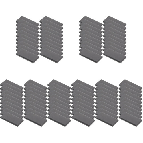100Pièces Cache-Extrémité Nylon Noir Protection Aluminium Profilé 2