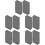 100Pièces Cache-Extrémité Nylon Noir Protection Aluminium Profilé 7