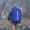 Waterproof Backpack Cover Blue 60L Dustproof Reflective 6