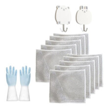 Dishwashing Gloves New Multifunctional Steel Wire Dishcloth Reusable Dishcloth for Kitchen Utensils Pans Sink Pots