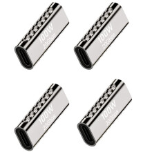 4PCS Type-C Female to Type-C Female Adapter 20Gbps Fast Charging Audio Video Transmission Converter Adapter