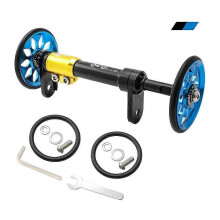 (Black rod blue wheel) KINCJON Ultralight Rear Load Rack Rod Aluminum Alloy Extension Telescopic Bar New Hot