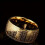 Tungsten Steel Ring Gold Surface Retro Design Size 11 6