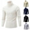 Herretrøjer med rullekrave Moderigtige kabelstrikkede pullovere Basic Solid Jumpertop 2