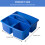 Blue Plastic Art Supply Organizer with Handle for Home Desk 2