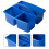 Blue Plastic Art Supply Organizer with Handle for Home Desk 4