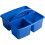 Blue Plastic Art Supply Organizer with Handle for Home Desk 5