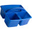 Blue Plastic Art Supply Organizer with Handle for Home Desk 7
