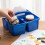 Blue Plastic Art Supply Organizer with Handle for Home Desk 8
