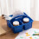 Blue Plastic Art Supply Organizer with Handle for Home Desk 9