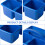 Blue Plastic Art Supply Organizer with Handle for Home Desk 11